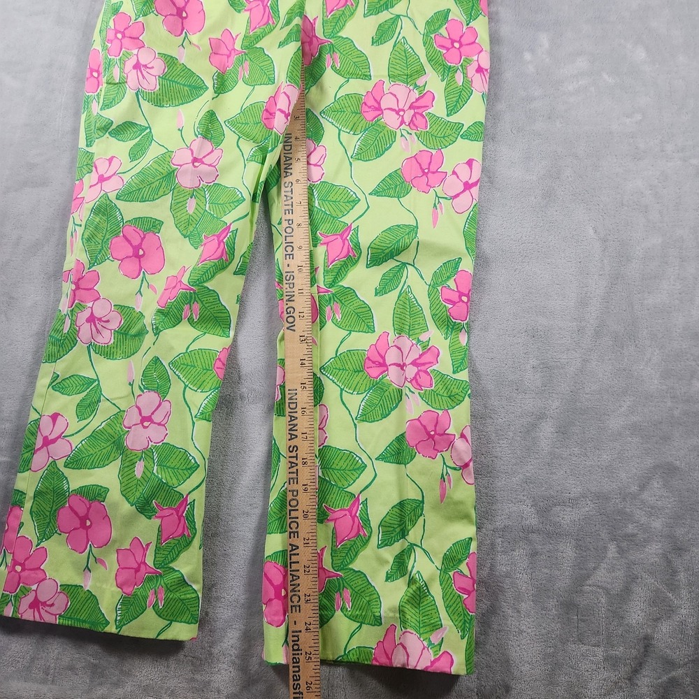 Lilly Pulitzer Pants Womens 8 Tropical Hibiscus White Label VTG Preppy - Picture 2 of 6